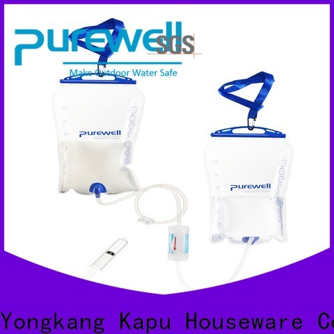 Purewell gravity fed water filter backpacking reputable manufacturer for travel