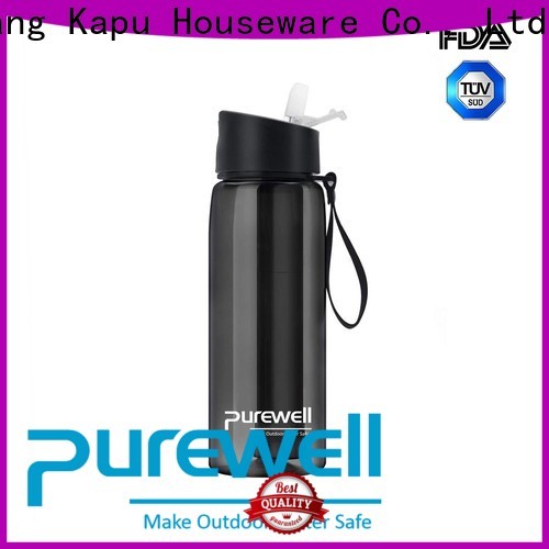 Purewell with carabiner portable filtered water bottle wholesale