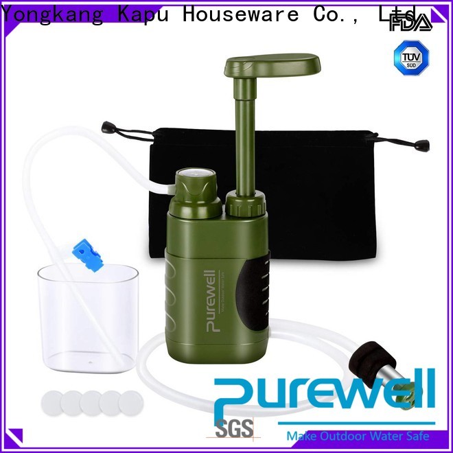 Purewell hiking water filter inquire now for outdoor activities