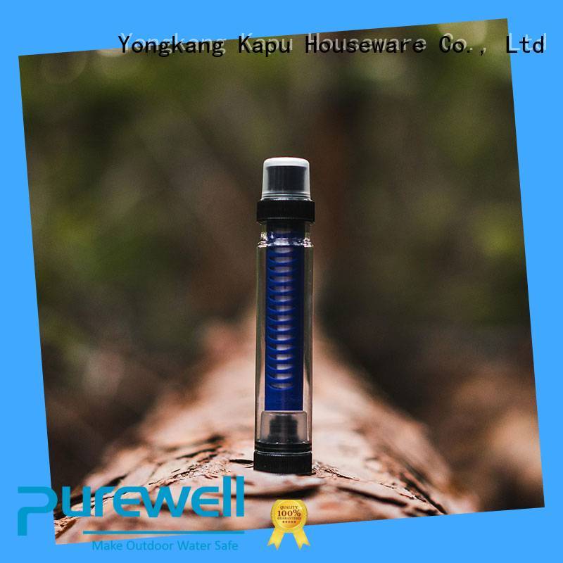 Purewell Customized water filter straw factory price for hiking