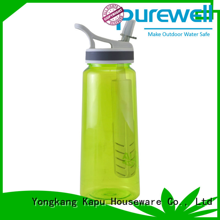 Purewell Detachable water filter bottle wholesale for Backpacking