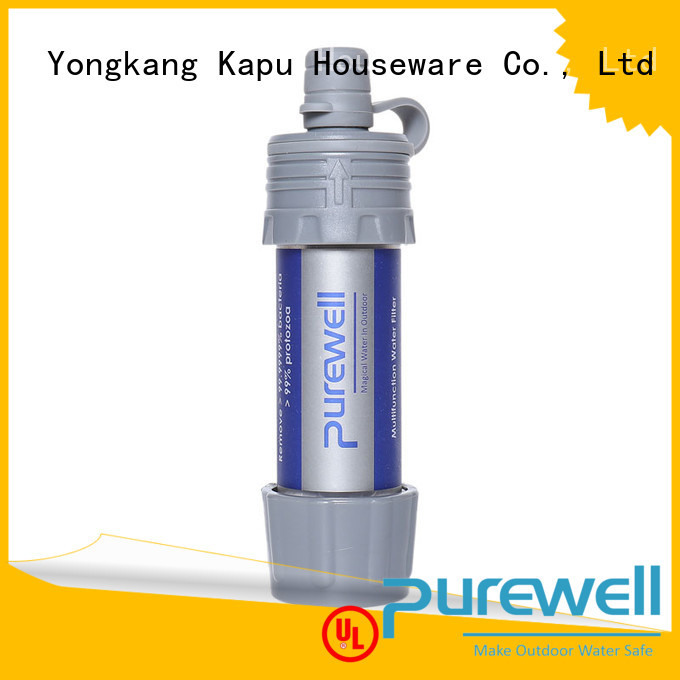 Purewell Personal water filter straw order now for camping