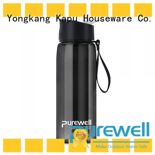 Purewell Detachable water purifier bottle supplier for Backpacking