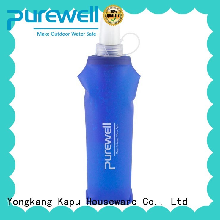 Purewell 1200ml soft flask from China for hiking