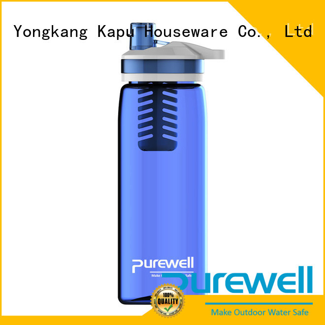Purewell Detachable water purifier bottle inquire now for Backpacking