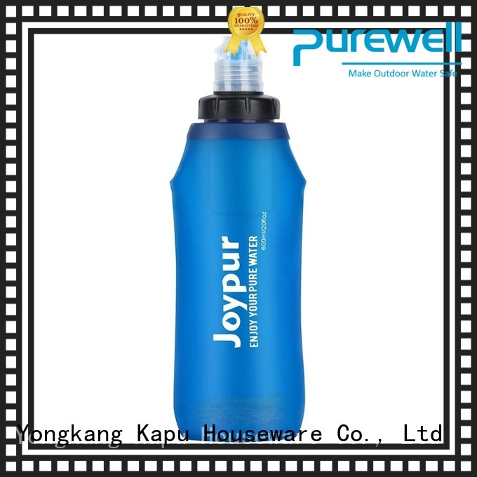Purewell 500ml water purifier flask for Backpacking