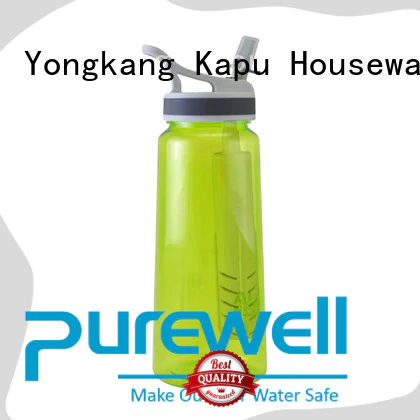 Purewell water purifier bottle supplier for running