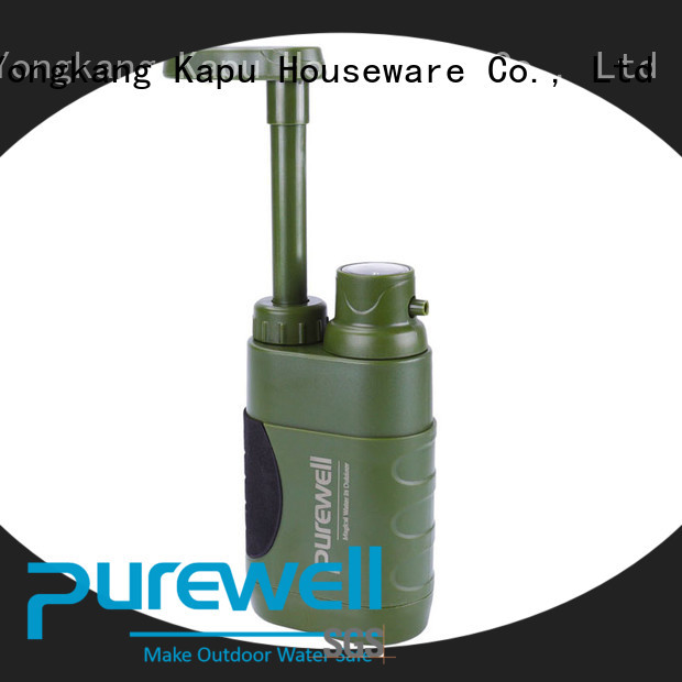 Purewell water filter pump from China for camping