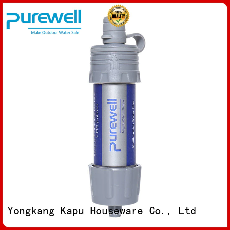 Purewell portable portable water filter straw for traveling
