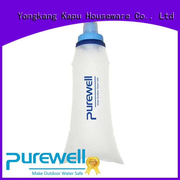 Purewell high-quality soft running water bottle for running