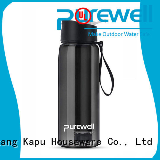 Purewell with carabiner water purifier bottle supplier for running