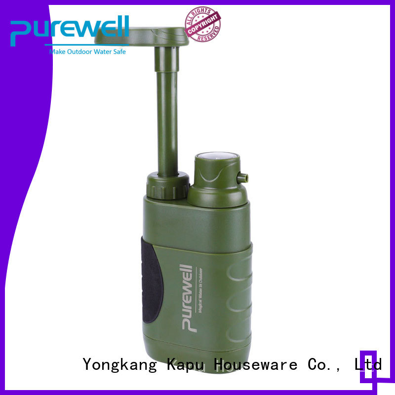 Purewell BPA Free water filter pump inquire now for outdoor activities