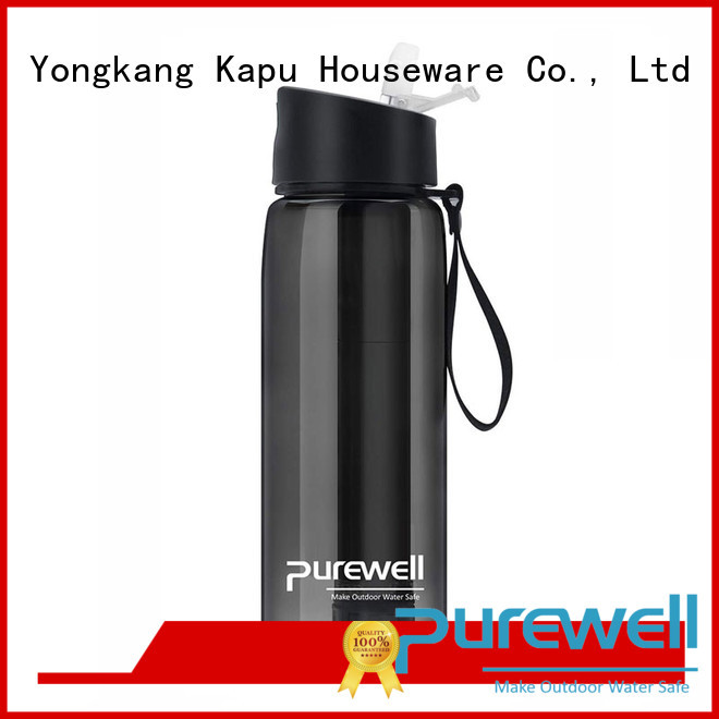 Purewell BPA-free best water purifier bottle for Backpacking