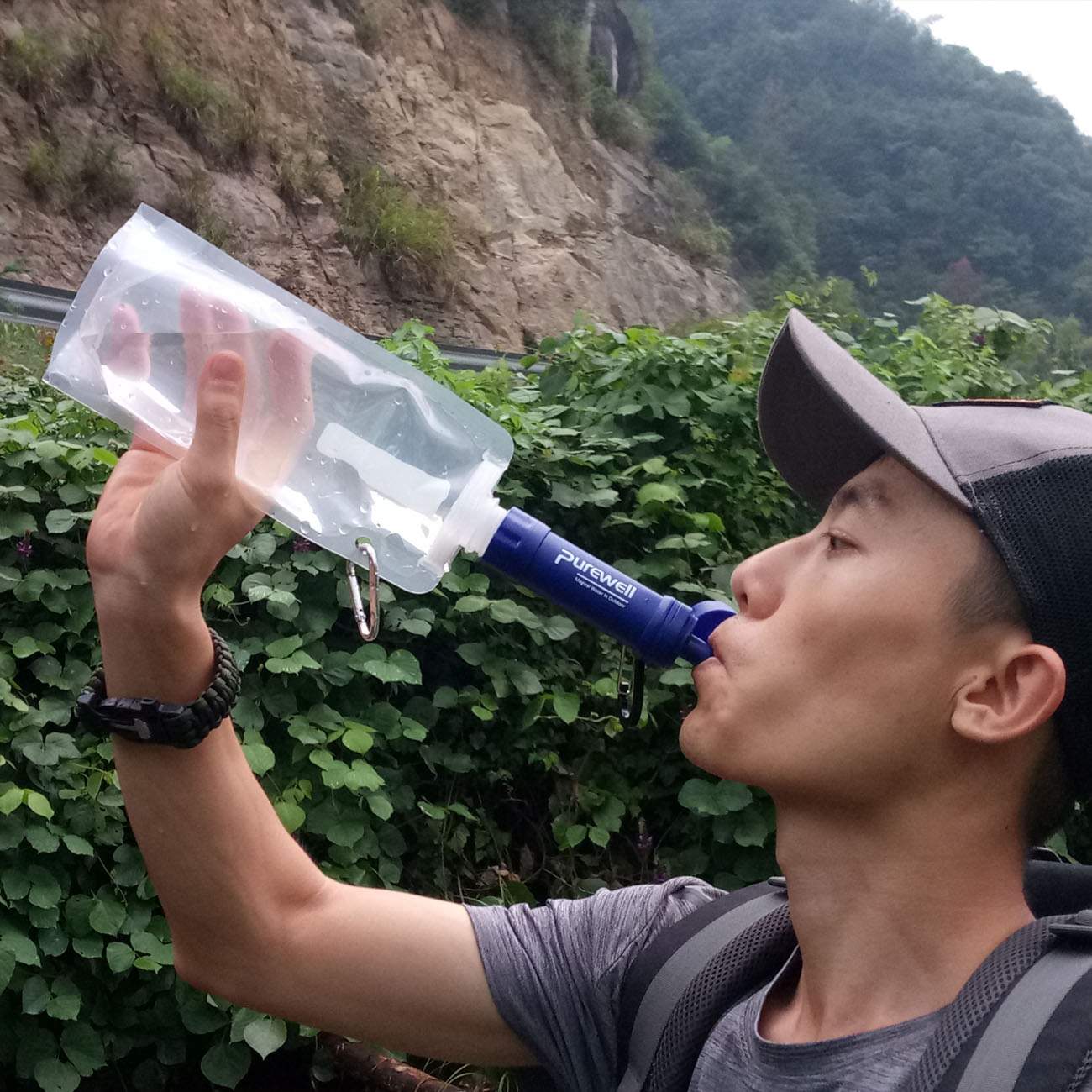 Purewell outdoor water filter straw reputable manufacturer for hiking-1