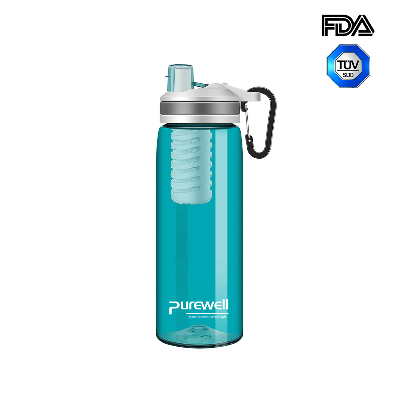 Purewell Personal Water Bottle with filter 770ml alternative to LifeStraw Go