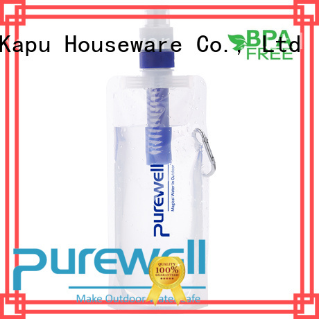 Purewell Collapsible collapsible water filter bottle inquire now for outdoor activities