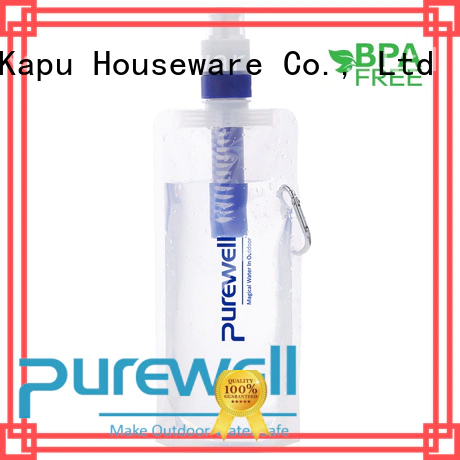 Purewell Collapsible collapsible water filter bottle inquire now for outdoor activities