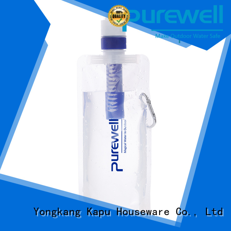Purewell Collapsible collapsible water filter bottle inquire now for camping