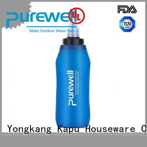 Purewell high-quality soft running water bottle from China