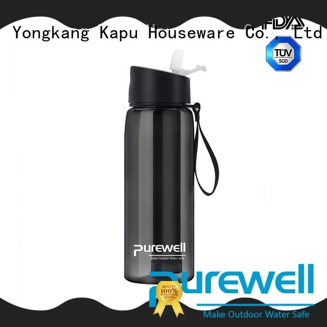 Purewell water filter bottle supplier for hiking