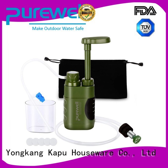 Purewell BPA Free water filter pump from China for outdoor activities