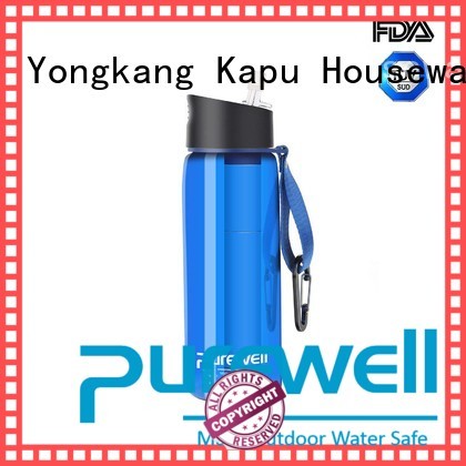 Purewell water filter bottle supplier for Backpacking