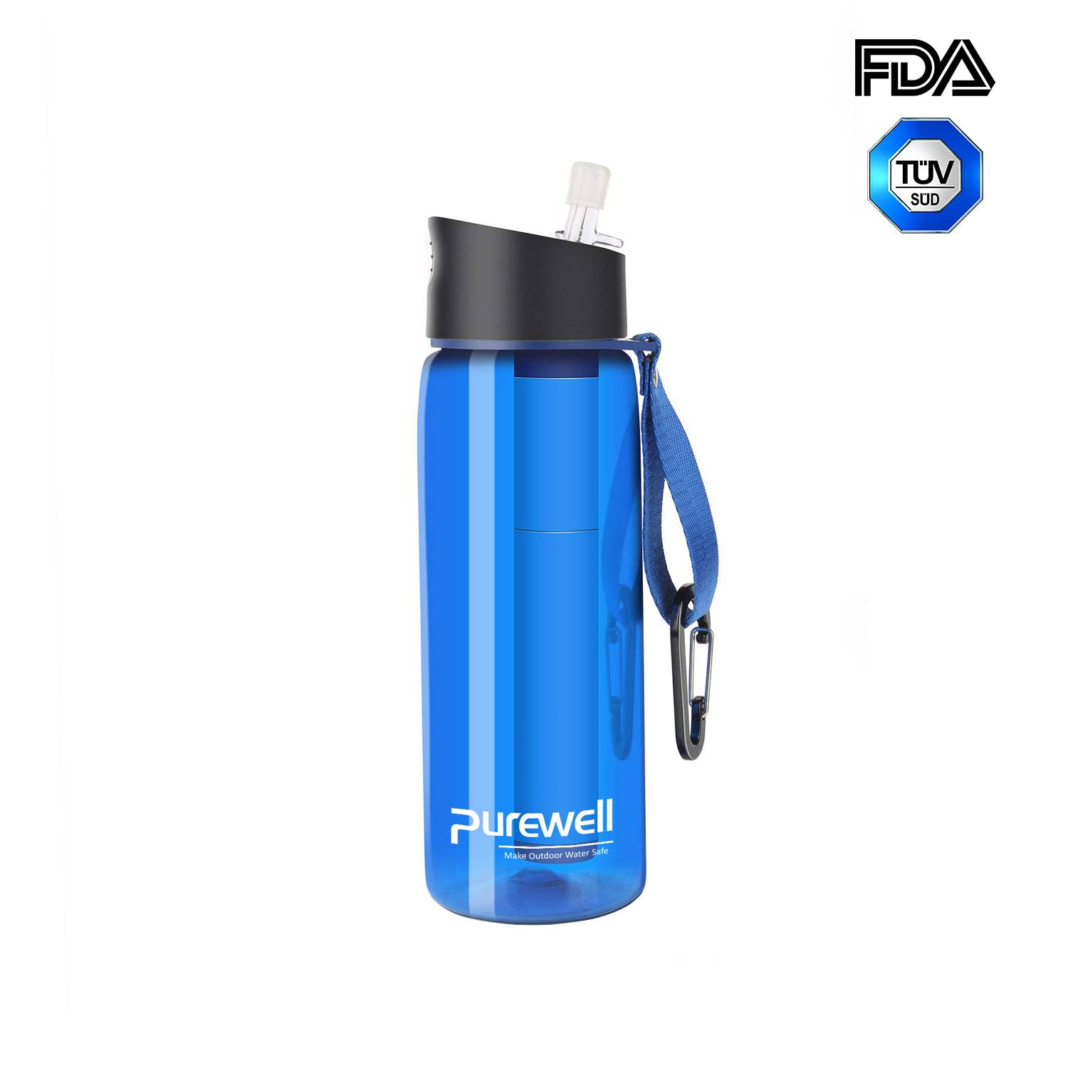 Purewell Personal Water Filter Bottle 650ml alternative to LifeStraw Go