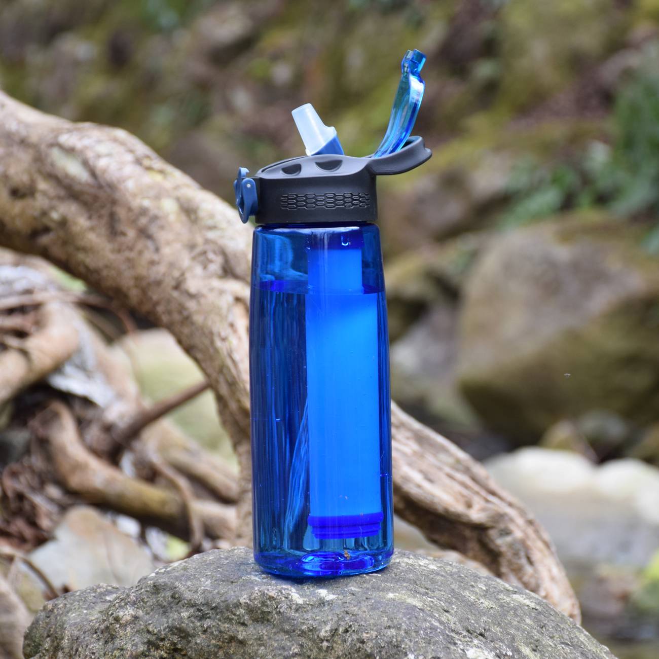 Personal Filtered Water Bottle 650ml Alternative To Lifestraw Go