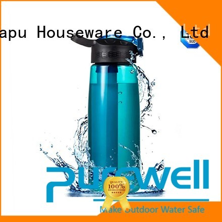 Purewell Detachable water filter bottle supplier for Backpacking