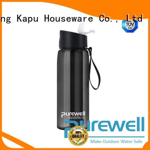 Purewell with carabiner water purifier bottle inquire now for running