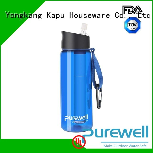 Purewell with carabiner water filter bottle inquire now