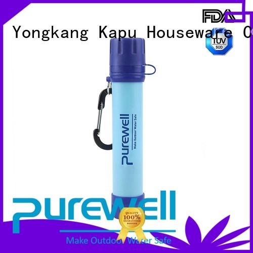 Purewell portable water filter order now for hiking