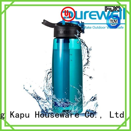 Purewell BPA-free water purifier bottle wholesale for Backpacking