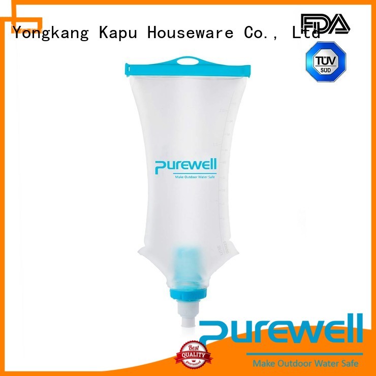 Purewell easy-hanging water filter bag from China for travel