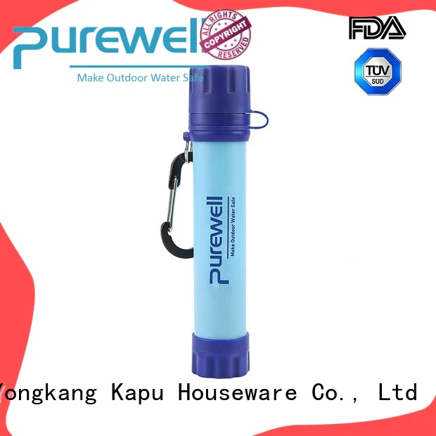 Purewell water filter straw reputable manufacturer for camping
