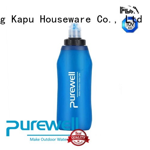 Purewell 1200ml soft flask wholesale for Backpacking