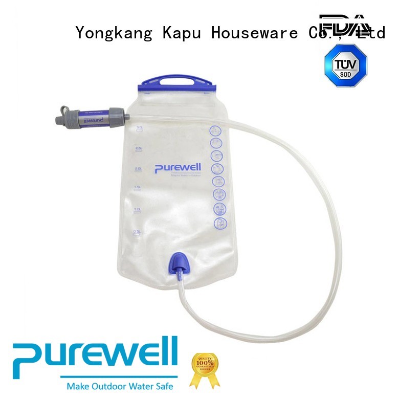 Purewell easy-hanging water filter bag reputable manufacturer for outdoor activities