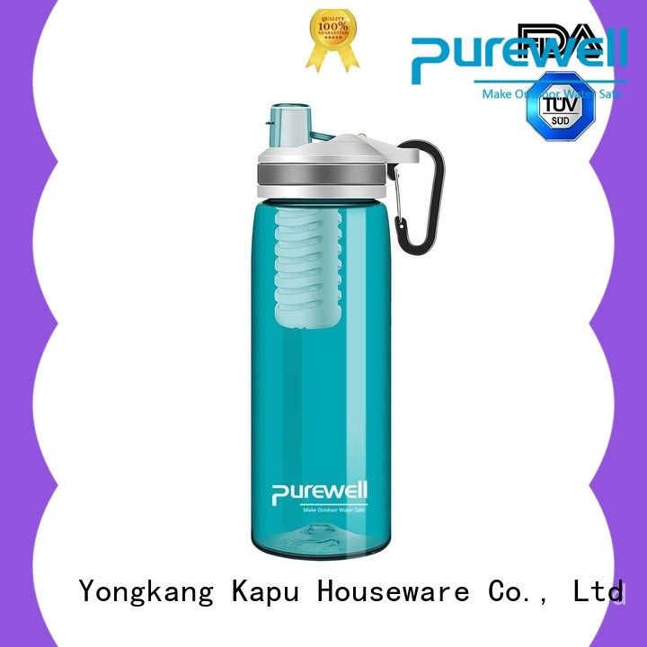 Purewell water purifier bottle wholesale for hiking