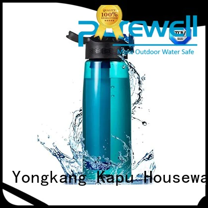 Purewell BPA-free portable water filtration bottle inquire now for running