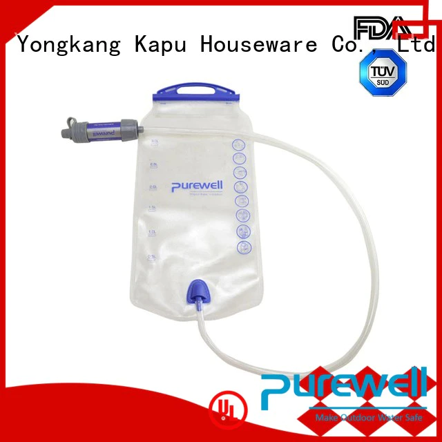 Purewell water filter bag reputable manufacturer for hiking
