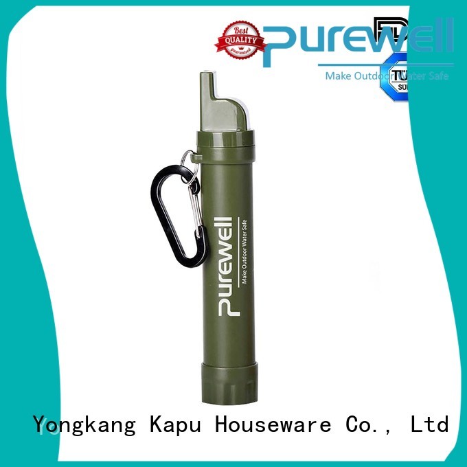 Purewell portable water filter order now for hiking