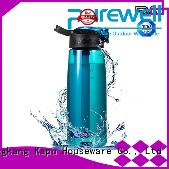 Purewell water purifier bottle wholesale for Backpacking