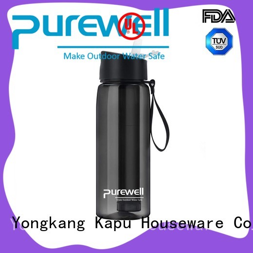 Purewell water filter bottle inquire now for hiking