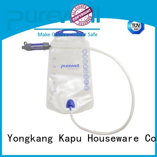Purewell water filter bag factory price for hiking