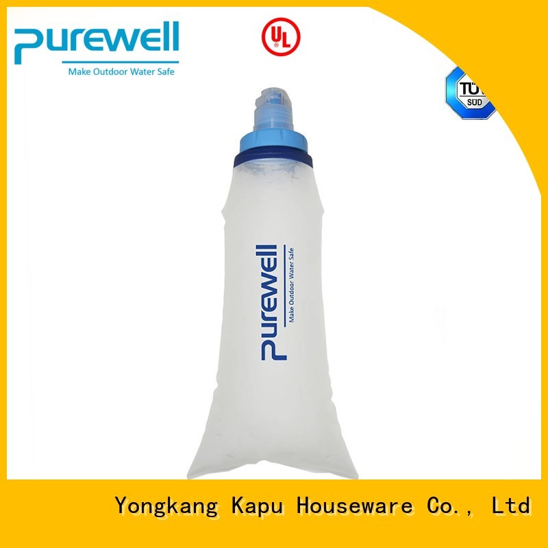 Purewell 500ml soft flask from China for Backpacking