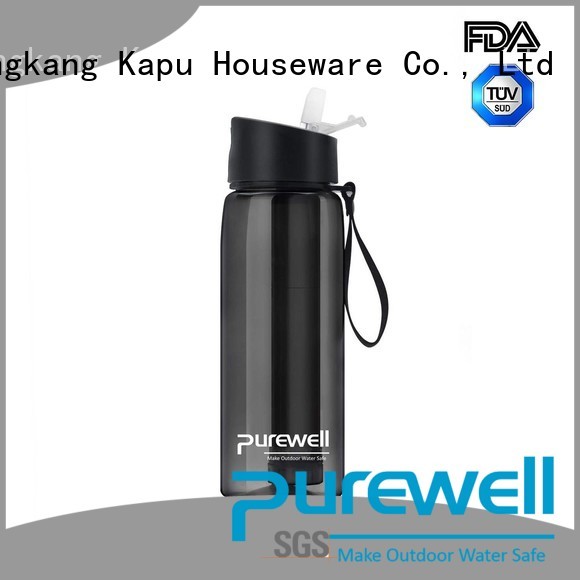 BPA-free water purifier bottle wholesale for hiking
