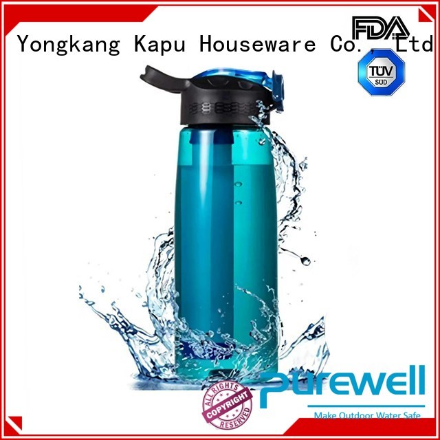 Purewell water filter bottle supplier for hiking