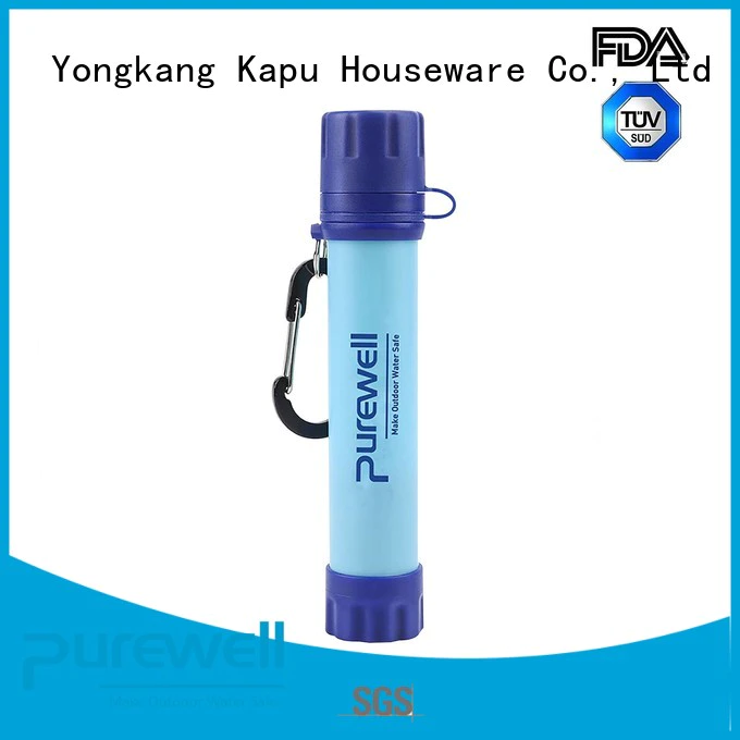 Purewell water filter straw factory price for hiking
