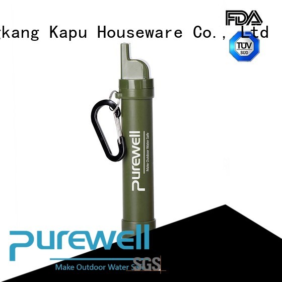 Purewell water filter straw reputable manufacturer for hiking