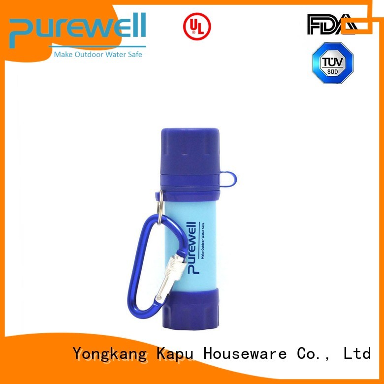 Purewell hiking water filter straw factory price for traveling